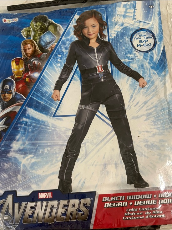 Marvel Other - Marvel Girls Black Widow Black Jumpsuit Costume